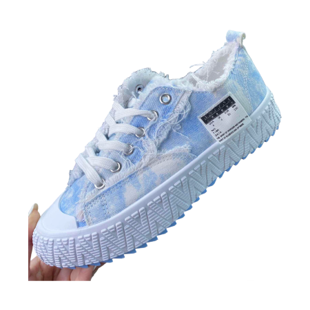 Trampki Damskie Buty Sportowe WH/BLUE Imge