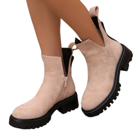 BUTY DAMSKIE BOTKI PÓŁBUTY BEŻOWE SISOTI